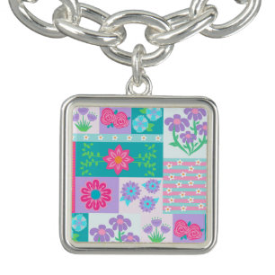 Vibrant Blooming Flowers Design Bracelet