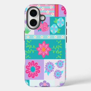 Vibrant Blooming Flowers Design iPhone 16 Case