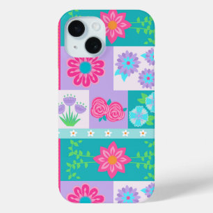 Vibrant Blooming Flowers Design iPhone 15 Case