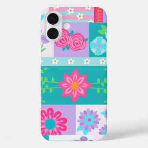 Vibrant Blooming Flowers Design iPhone 16 Plus Case