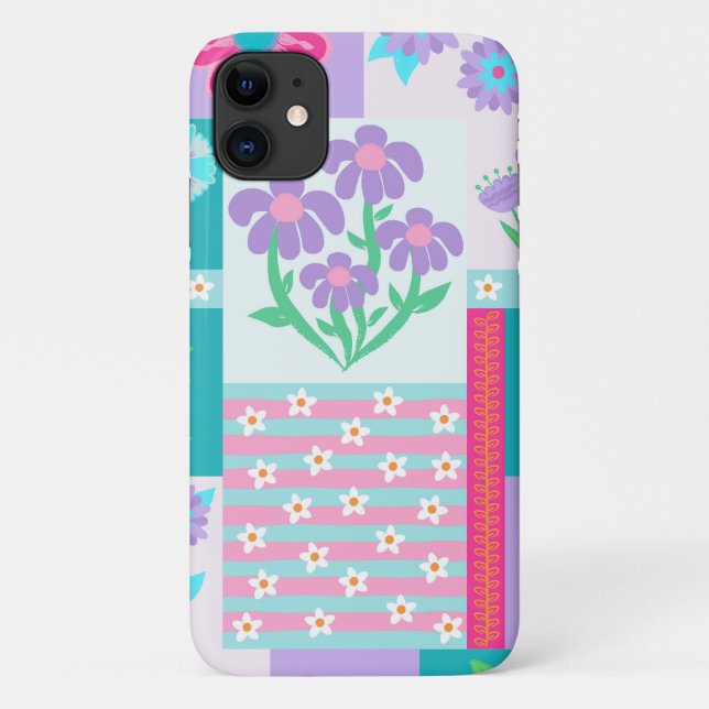 Vibrant Blooming Flowers Design Case-Mate iPhone Case (Back)