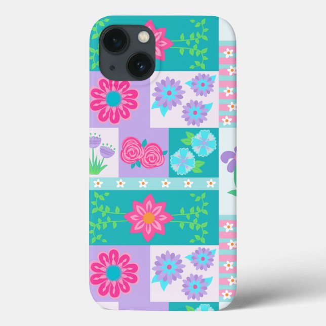 Vibrant Blooming Flowers Design Case-Mate iPhone Case (Back)