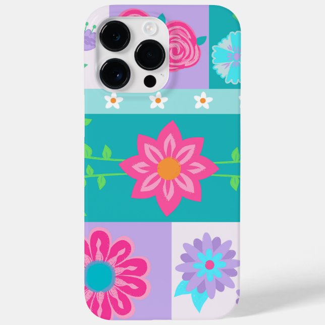 Vibrant Blooming Flowers Design Case-Mate iPhone Case (Back)