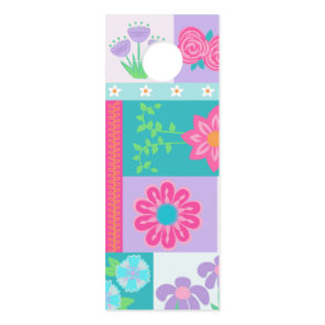 Vibrant Blooming Flowers Design Door Hanger