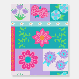 Vibrant Blooming Flowers Design Foam Board