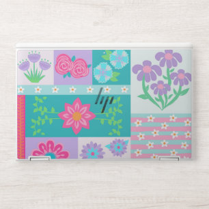 Vibrant Blooming Flowers Design HP Laptop Skin