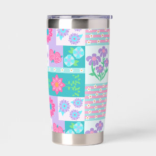Vibrant Blooming Flowers Design Insulated Tumbler