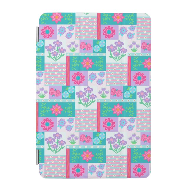 Vibrant Blooming Flowers Design iPad Mini Cover (Front)