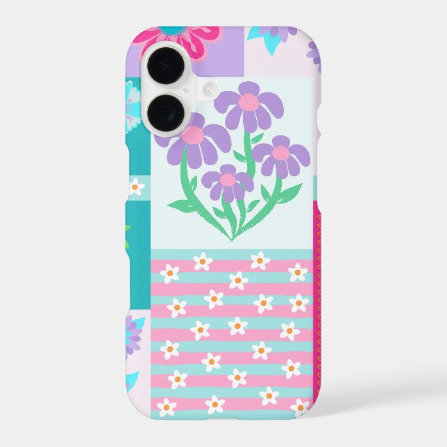 Vibrant Blooming Flowers Design Iphone Case (Back)