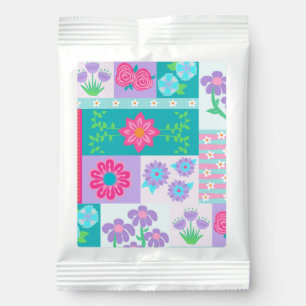 Vibrant Blooming Flowers Design Margarita Drink Mix