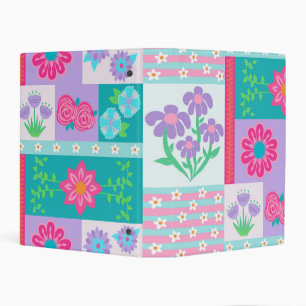 Vibrant Blooming Flowers Design Mini Binder