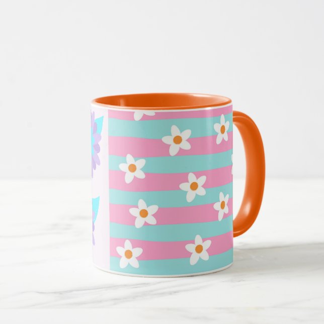 Vibrant Blooming Flowers Design Mug (Front Right)