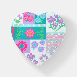 Vibrant Blooming Flowers Design Paperweight