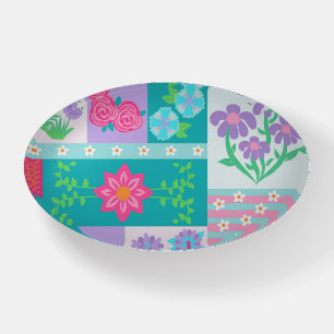 Vibrant Blooming Flowers Design Paperweight