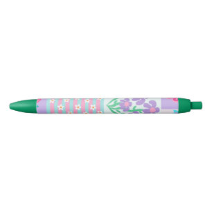 Vibrant Blooming Flowers Design Pen