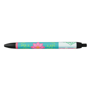 Vibrant Blooming Flowers Design Pen