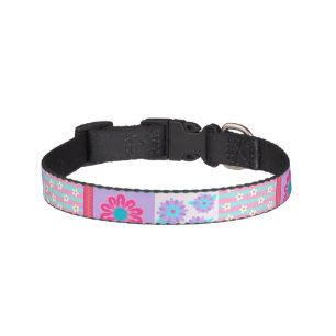 Vibrant Blooming Flowers Design Pet Collar