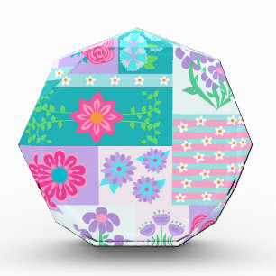 Vibrant Blooming Flowers Design Photo Block
