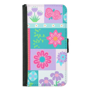 Vibrant Blooming Flowers Design Samsung Galaxy S5 Wallet Case