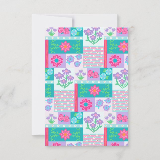 Vibrant Blooming Flowers Design Save The Date (Front)