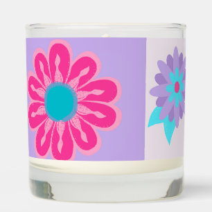 Vibrant Blooming Flowers Design Scented Candle