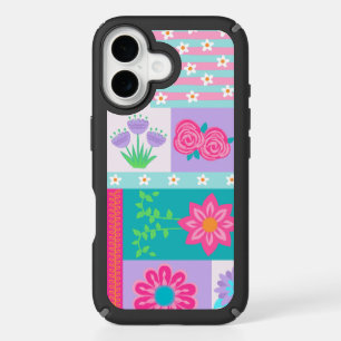 Vibrant Blooming Flowers Design iPhone 16 Case