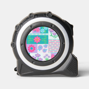 Vibrant Blooming Flowers Design Tape Measure