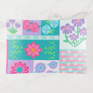 Vibrant Blooming Flowers Design Trinket Tray