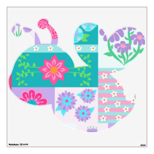 Vibrant Blooming Flowers Design Wall Decal