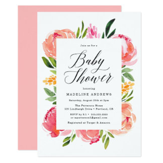 Vibrant Blooms | Baby Shower Invitation