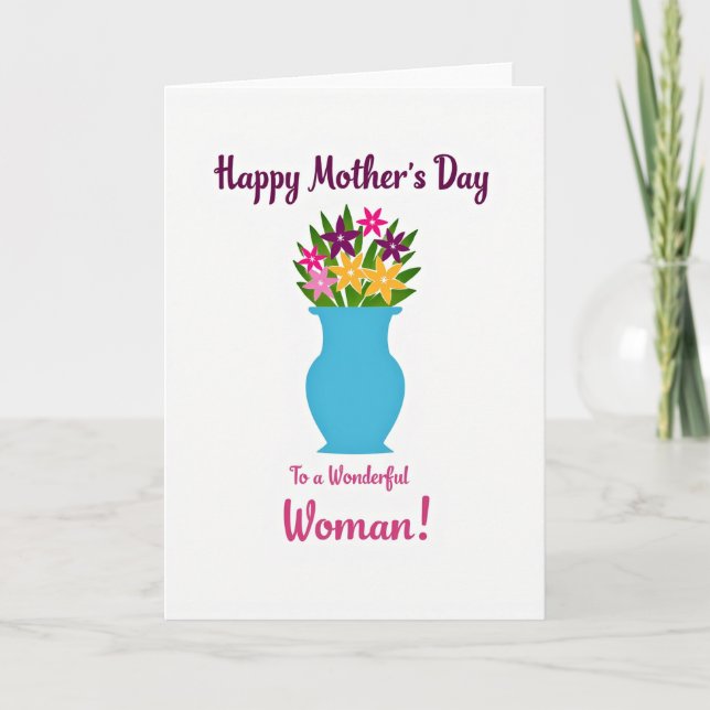 Vibrant Blooms Mothers Day Card (Front)