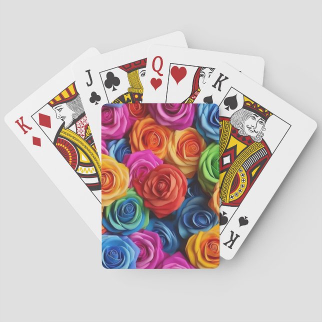 Vibrant Blooms Poker Cards (Back)