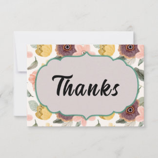Vibrant Blooms Thank You Card