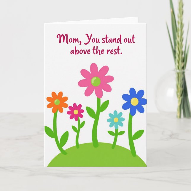 Vibrant Blossom Message Card (Front)