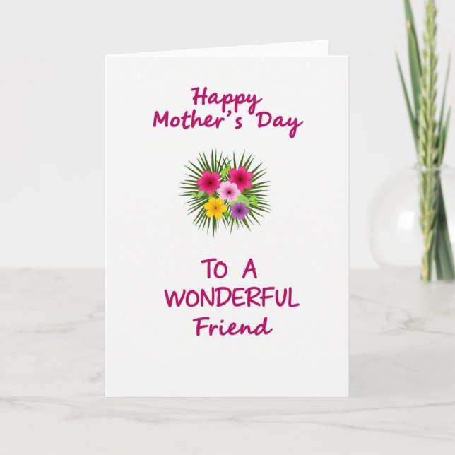 Vibrant Blossoms Mothers Card (Front)