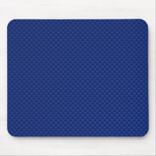 Vibrant Blue Carbon Fiber Like Print Background Mouse Pad