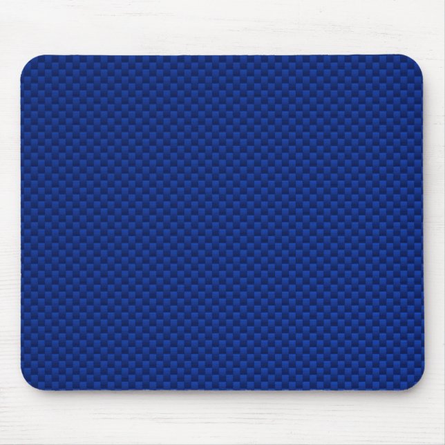 Vibrant Blue Carbon Fiber Like Print Background Mouse Pad (Front)