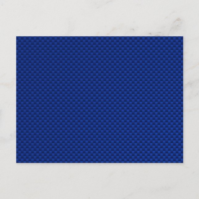 Vibrant Blue Carbon Fiber Like Print Background Postcard (Front)