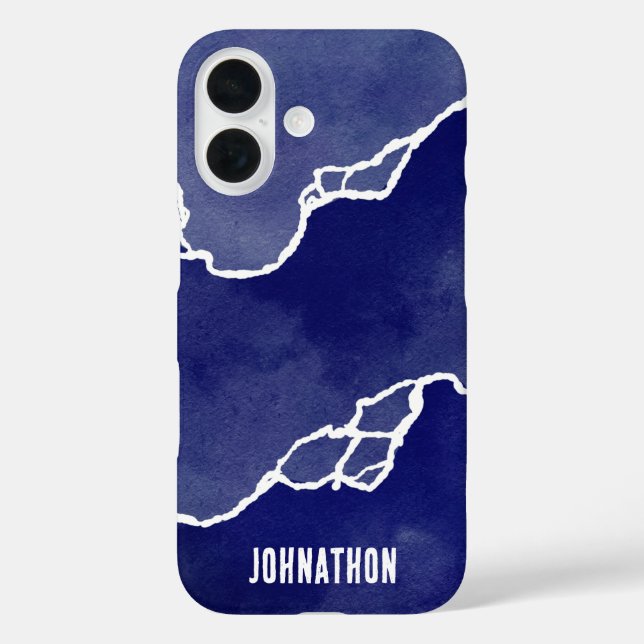 Vibrant Blue Coastal Tides Case-Mate iPhone Case (Back)