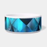 Vibrant Blue Diamond Pattern Bowl<br><div class="desc">Vibrant blue diamond pattern with simulated sparkle.</div>