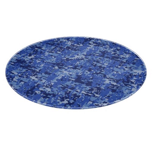 Vibrant Blue Digital Camo Camouflage Texture Cutting Board