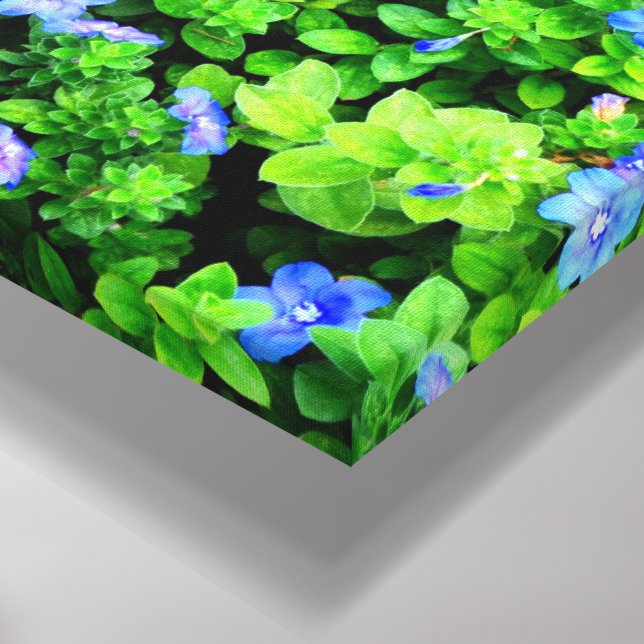Vibrant blue flowers  canvas print (Corner(Bottom))