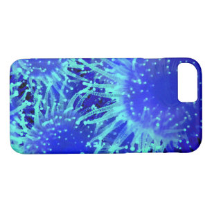 Vibrant Blue Glowing Tropical Sea Urchin iPhone 8/7 Case