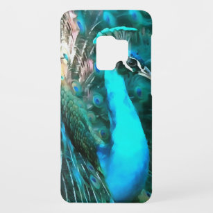 Vibrant Blue Peacock In With Fanned Tail Case-Mate Samsung Galaxy S9 Case