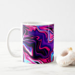 Vibrant Blue Pink Purple Marbled Liquid Art Mug #1