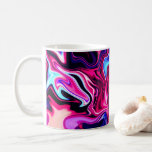 Vibrant Blue Pink Purple Marbled Liquid Art Mug #2