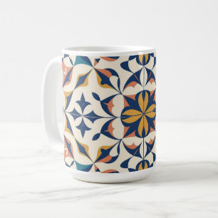 Vibrant Bohemian Floral Mosaic Coffee Mug