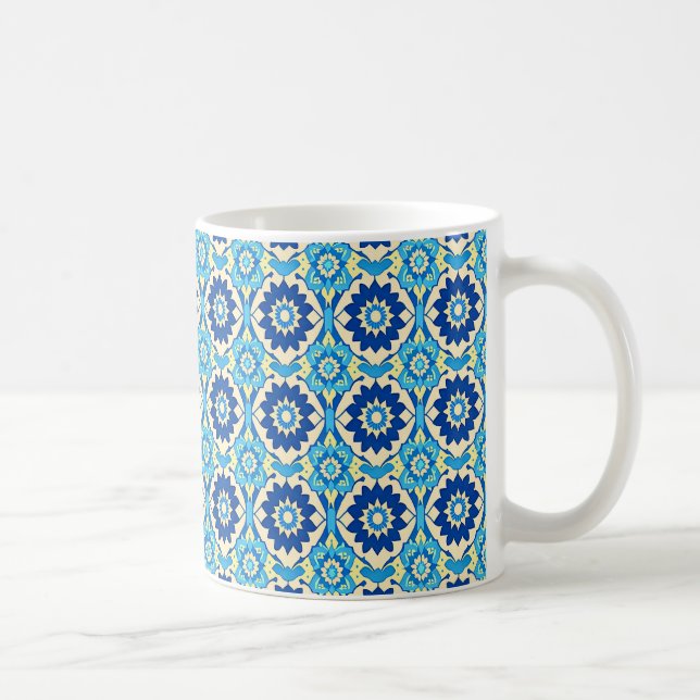 Vibrant Boho Chic Floral Pattern Coffee Mug (Right)