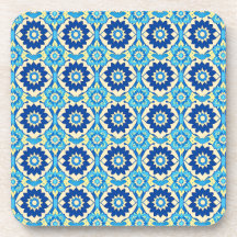 Vibrant Boho Floral Pattern Coasters  - Set of 6