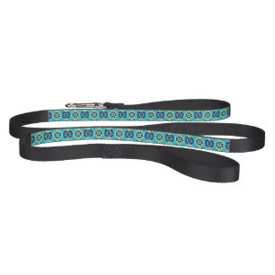 Vibrant Boho Geometric Floral Pattern Dog Leash